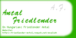 antal friedlender business card